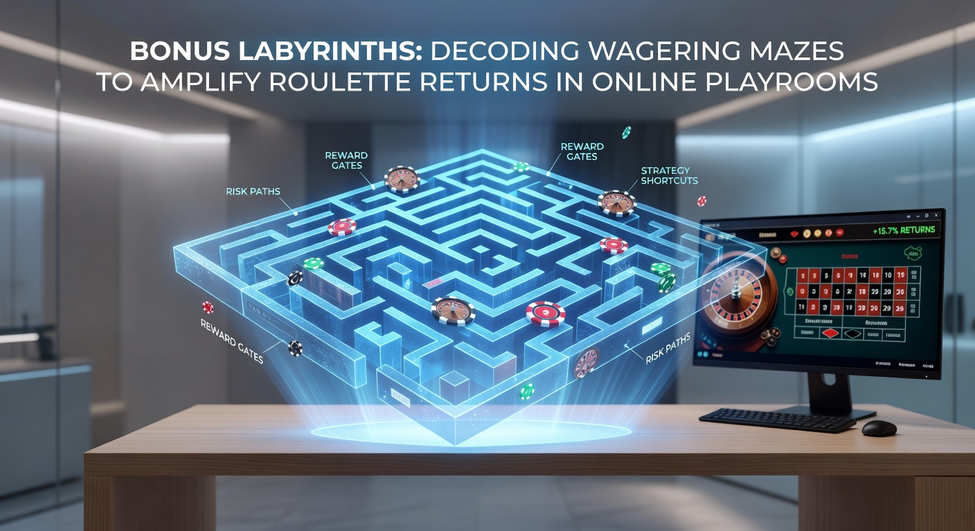 Close-up of a glowing roulette table overlaid with mathematical equations and bonus icons, representing strategic wagering calculations