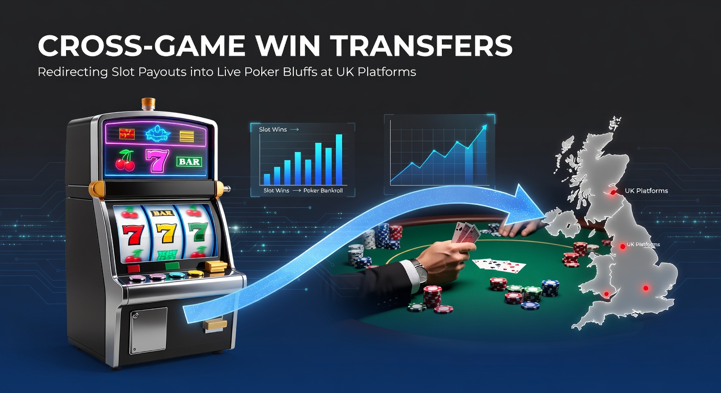 Digital interface showing slot game results transitioning into live poker table setup on a UK gaming platform