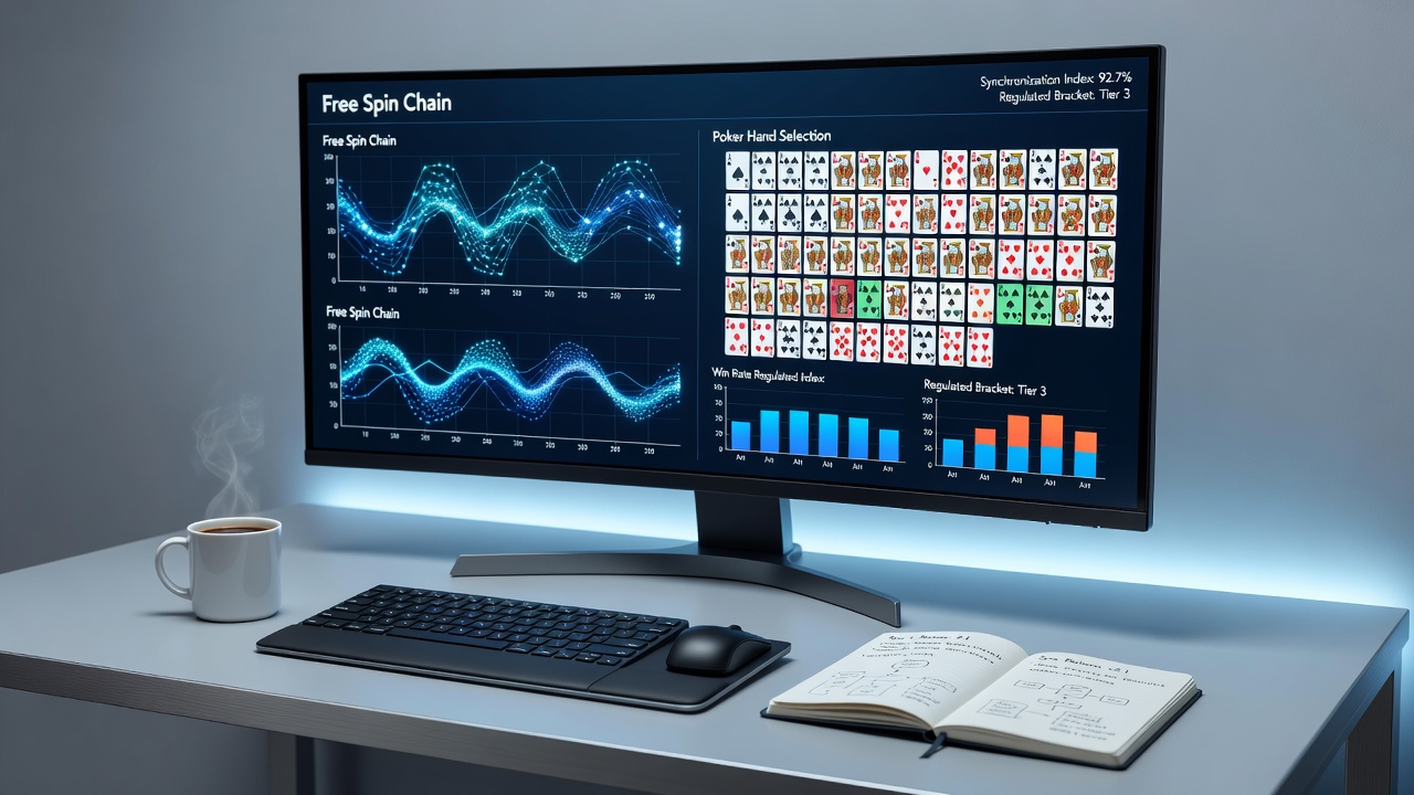 Detailed view of player activity logs comparing free spin sequences with poker hand decisions
