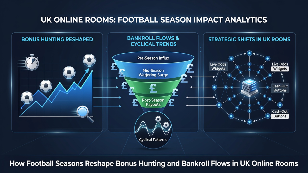 Chart displaying seasonal bankroll allocation shifts between sports betting and casino games in UK online rooms