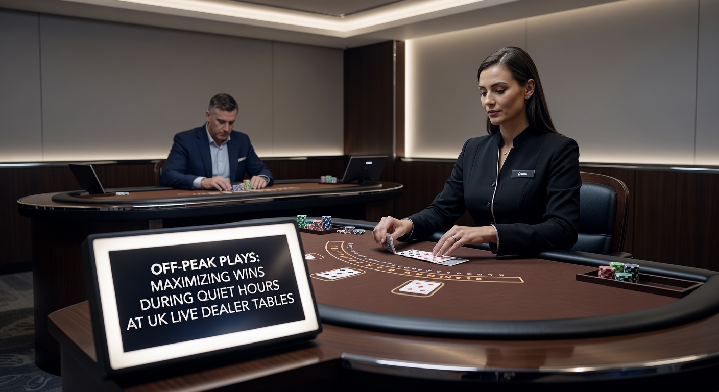 Graph illustrating player traffic peaks and valleys at UK live dealer tables, highlighting off-peak win rate spikes with overlaid session data