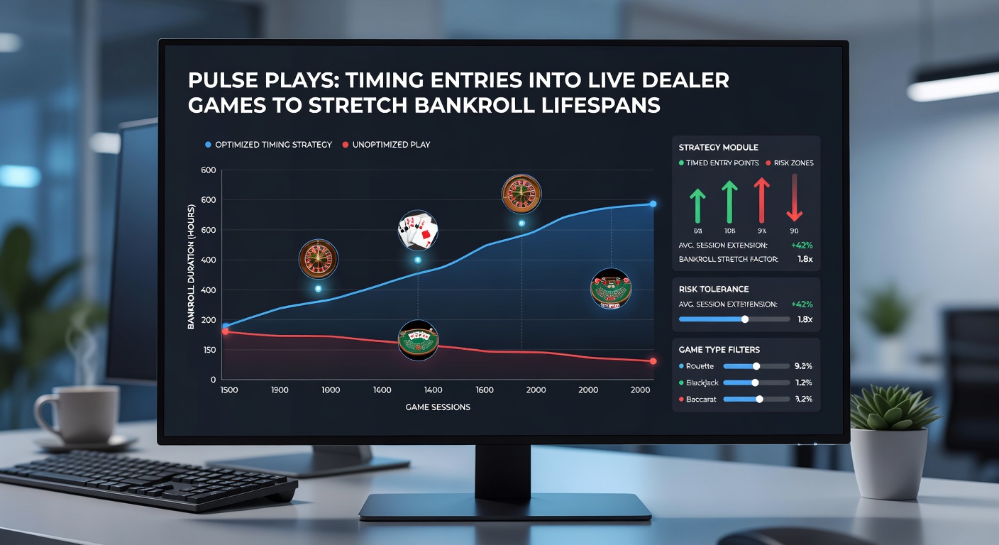 Chart displaying bankroll lifespan curves peaking during optimally timed live dealer entries