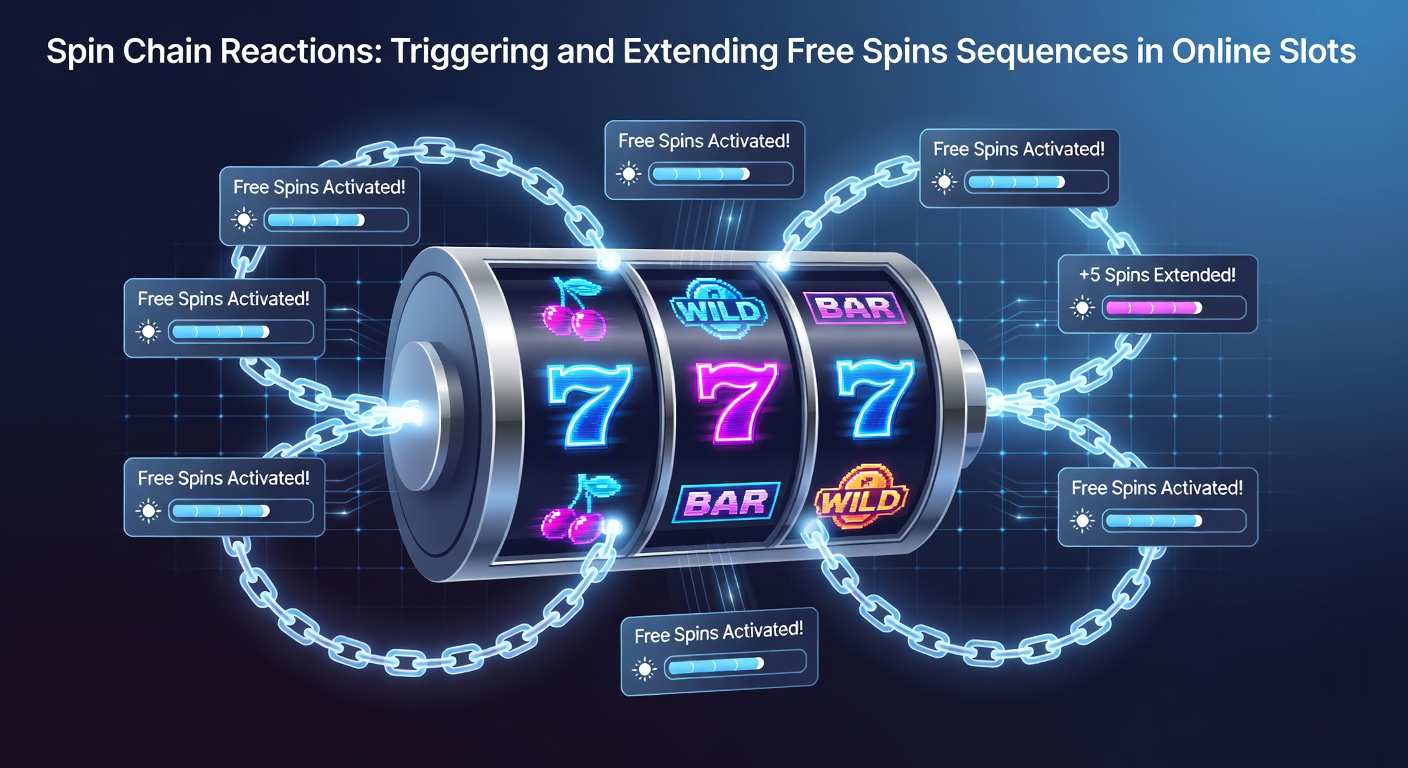 Vibrant online slot screen capturing a free spins chain reaction with cascading symbols and multiplying wins
