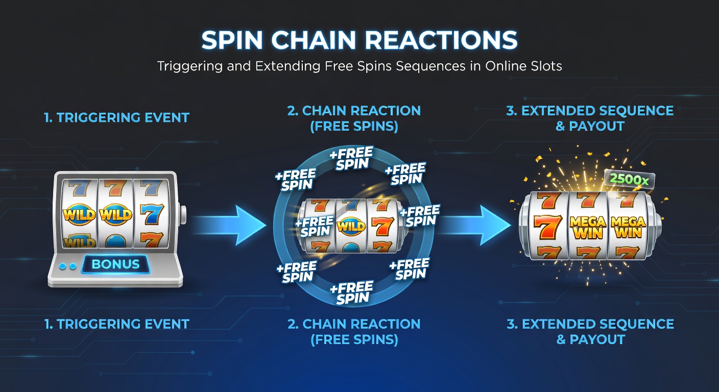 Dynamic slot bonus round display showing extended free spins with retrigger scatters and escalating multipliers