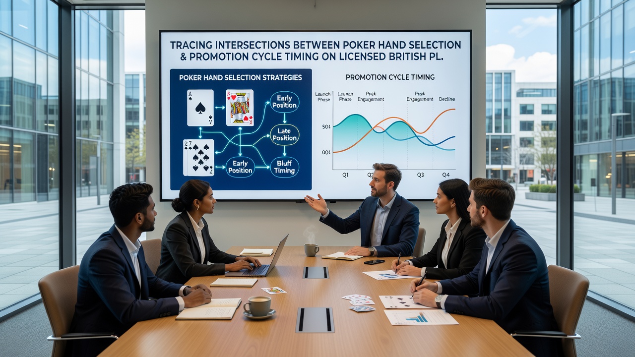 Timeline graphic illustrating promotion cycles overlapping with poker session data on British licensed sites