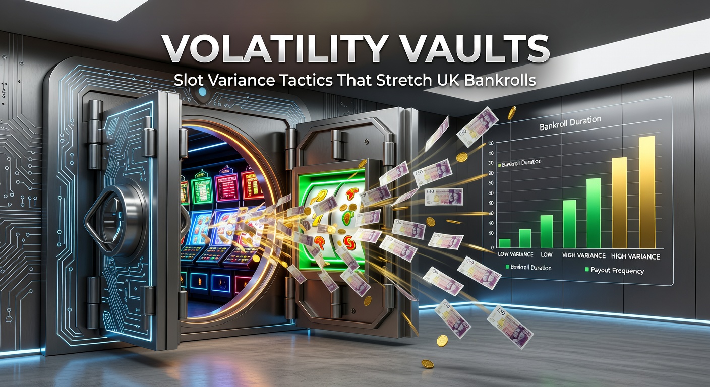 Vibrant slot reels unlocking a golden vault, symbolizing high-stakes volatility strategies in UK casinos