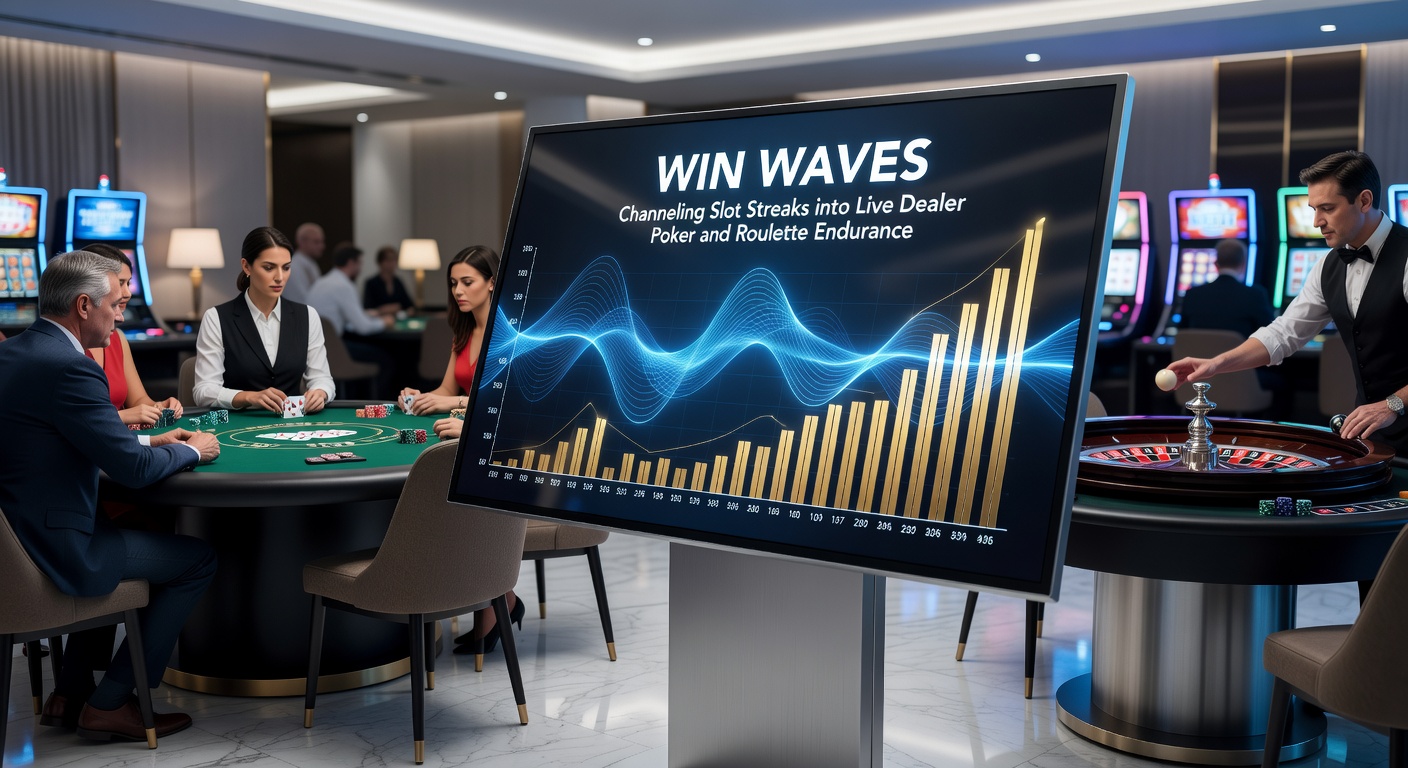 Live dealer roulette wheel spinning amid poker chips and slot symbols, illustrating win transfer dynamics
